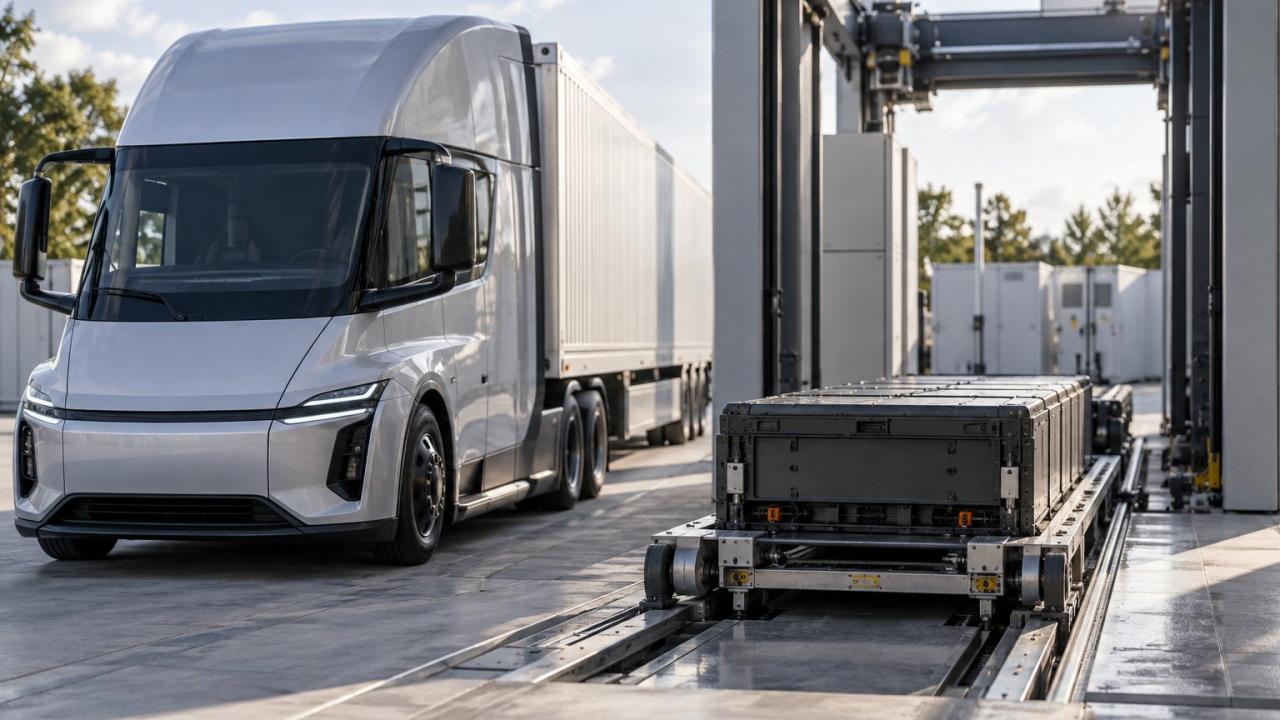 CATL und Octopus: Lkw-Batteriewechsel mit 1.000 km und 96 %