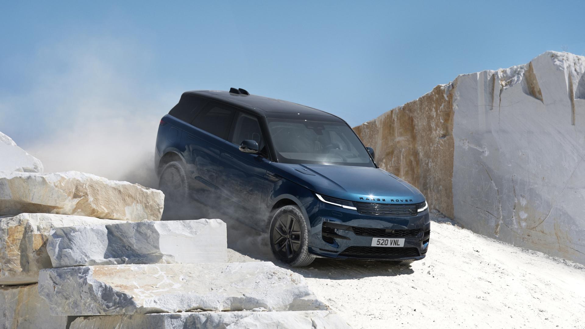 Range Rover Sport Electric, front three-quarter view | source: media.jlr.com