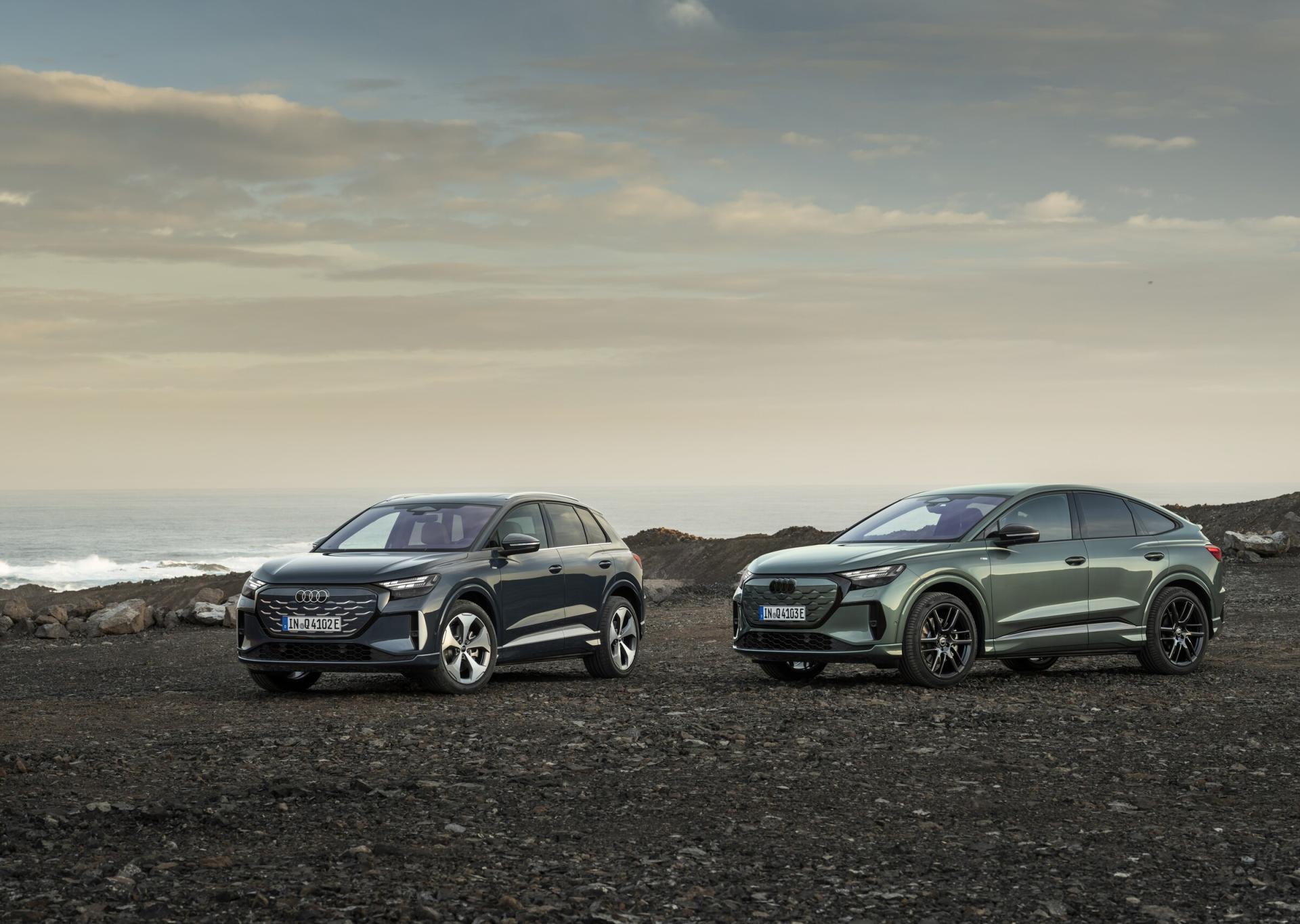 Audi Q4 e-tron, front three-quarter exterior view. Photo: Audi Media Center, audi.com.