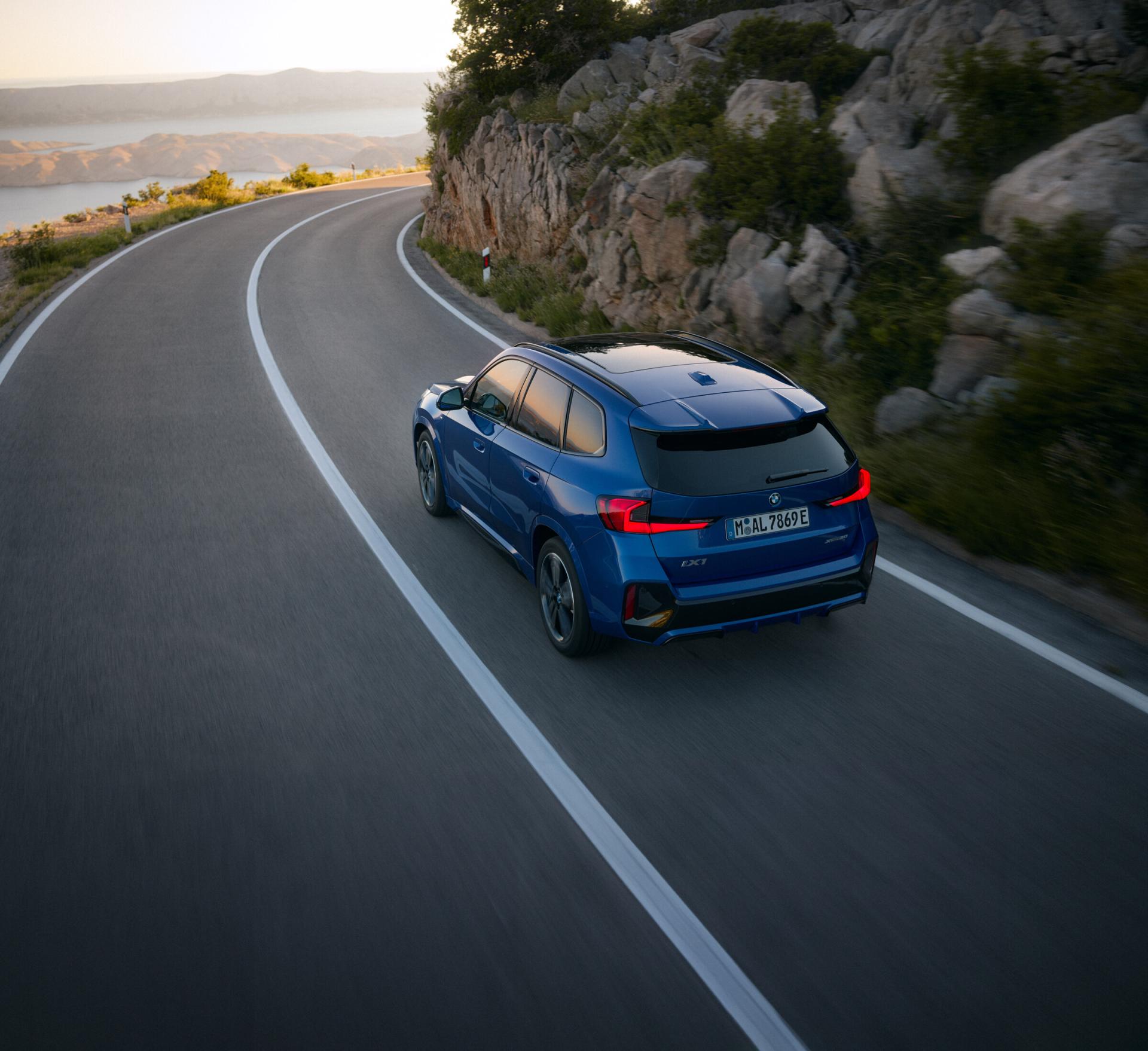 BMW iX1, rear three-quarter exterior view. Photo: BMW Group PressClub, press.bmwgroup.com.