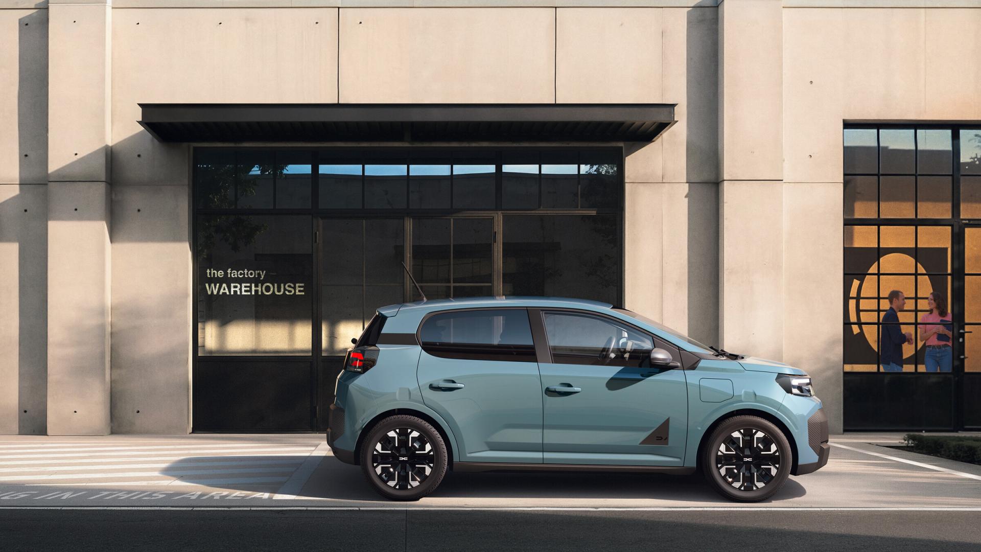Dacia Spring Electric 100, side exterior view. Photo: Dacia Media, media.dacia.com.
