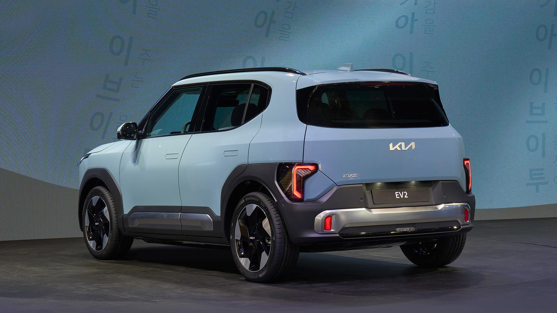 Kia EV2 from the rear three-quarter angle. Photo: Kia Europe
