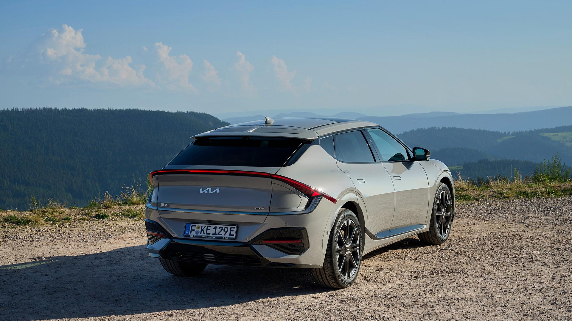 Kia EV6 from the rear three-quarter angle. Photo: Kia Europe