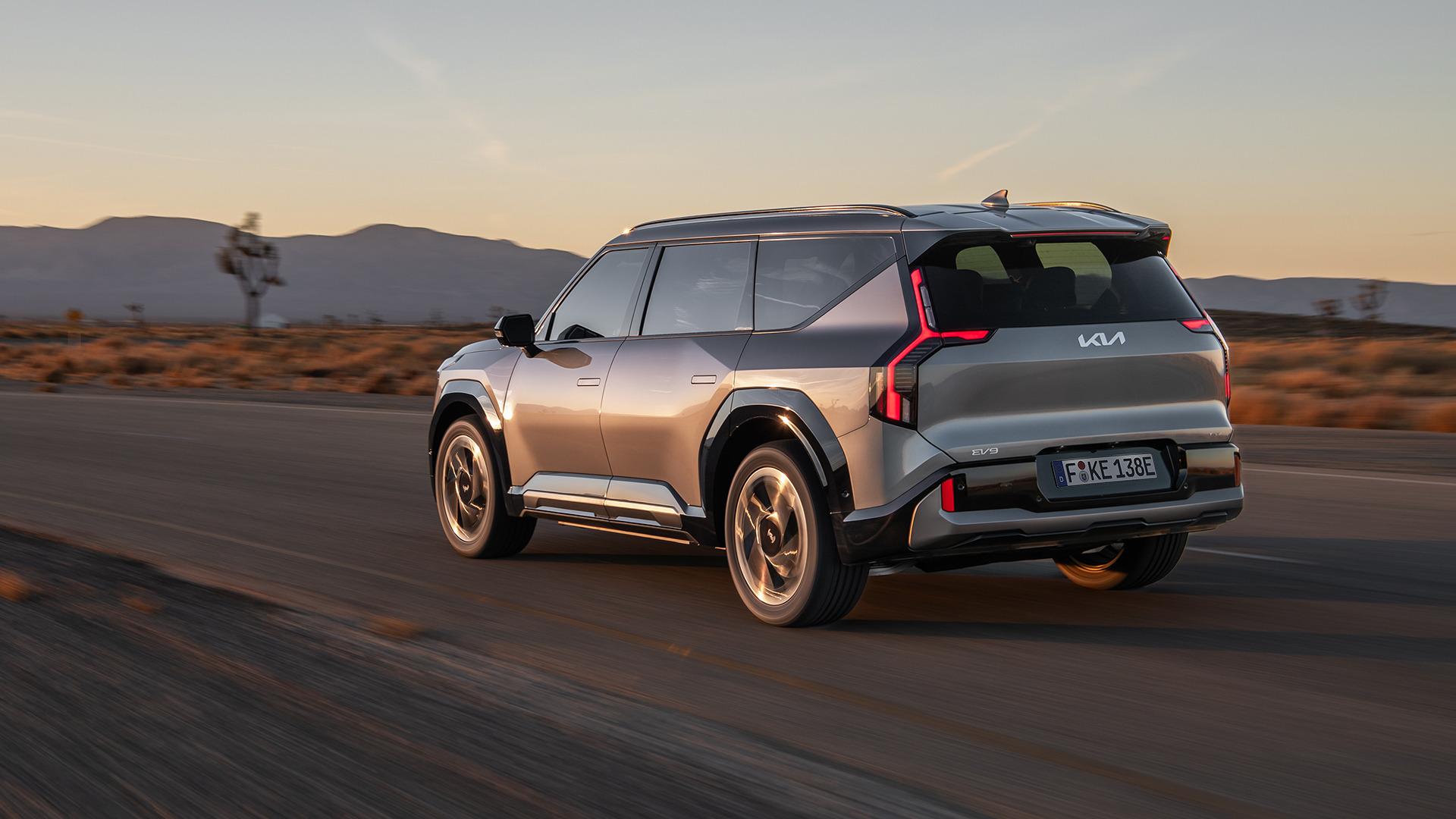 Kia EV9 GT from the rear three-quarter angle. Photo: Kia Europe