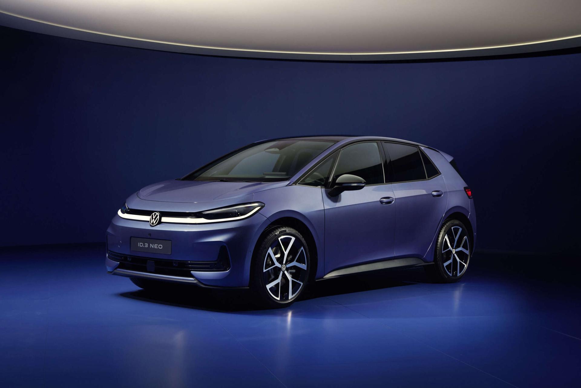 Volkswagen ID.3 Neo, front three-quarter view. Photo: Volkswagen Newsroom, volkswagen-newsroom.com/de/id3-neo-20330.