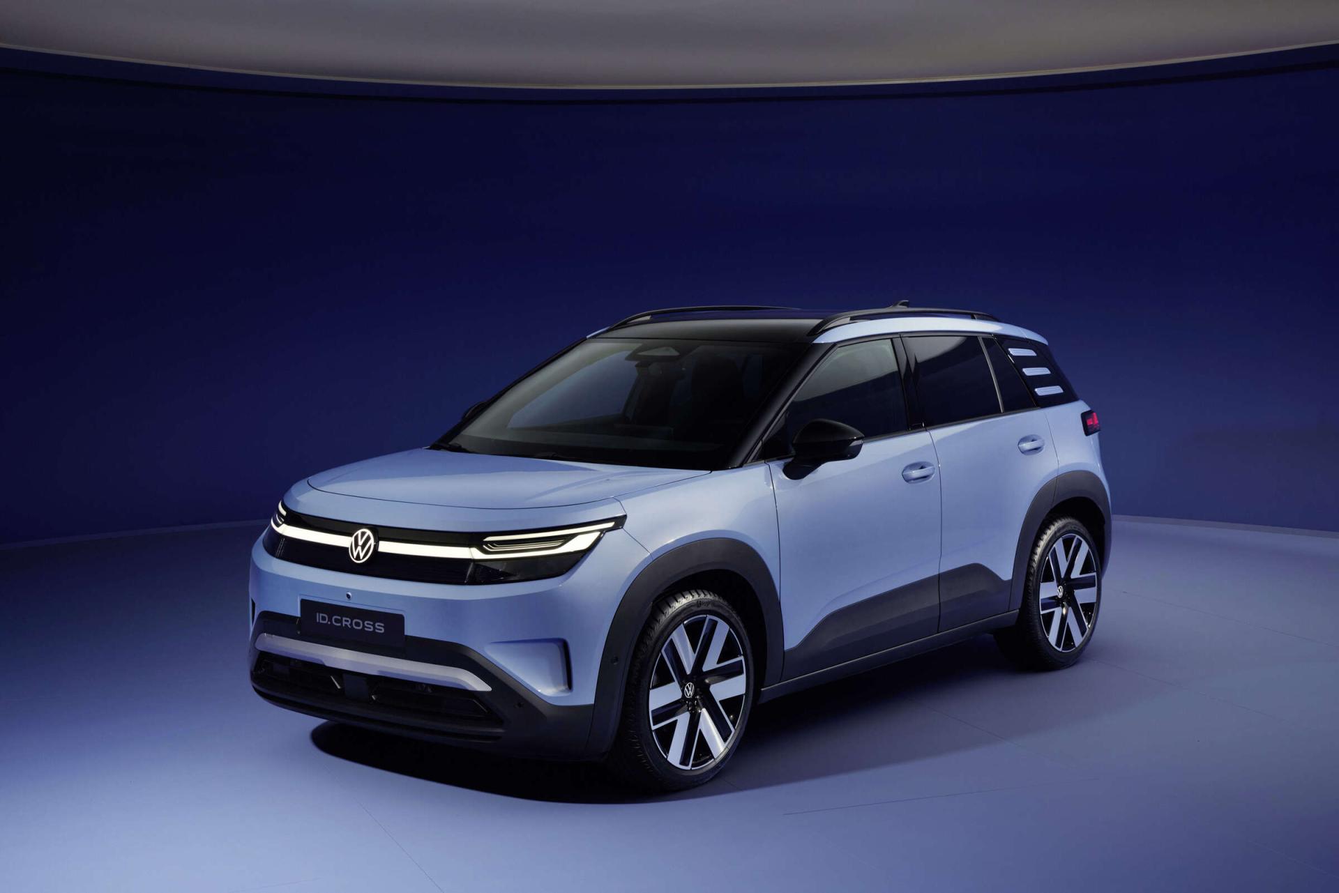 Volkswagen ID. Cross, front three-quarter view. Photo: Volkswagen Newsroom, volkswagen-newsroom.com/de/id-cross-20532.